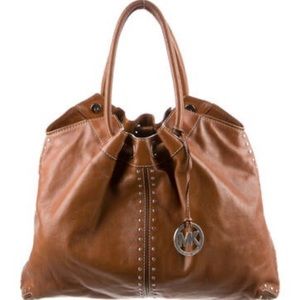Michael Kors Astro Leather Studded Hobo Tote Bag
